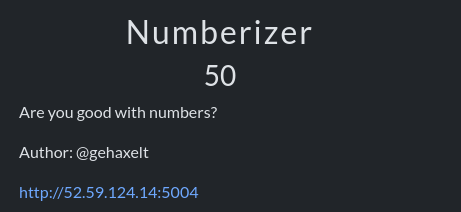 Numberizer challenge